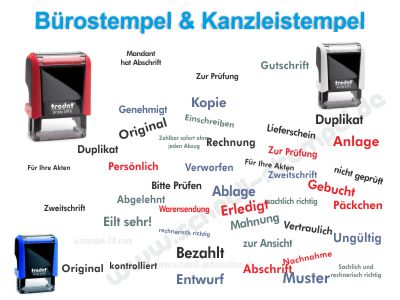 Bürostempel und Kanlzeistempel