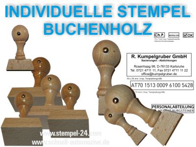 DIY-Stempel Buchenholz zum selber Gestalten
