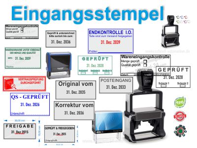 Hochwertige Eingangsstempel