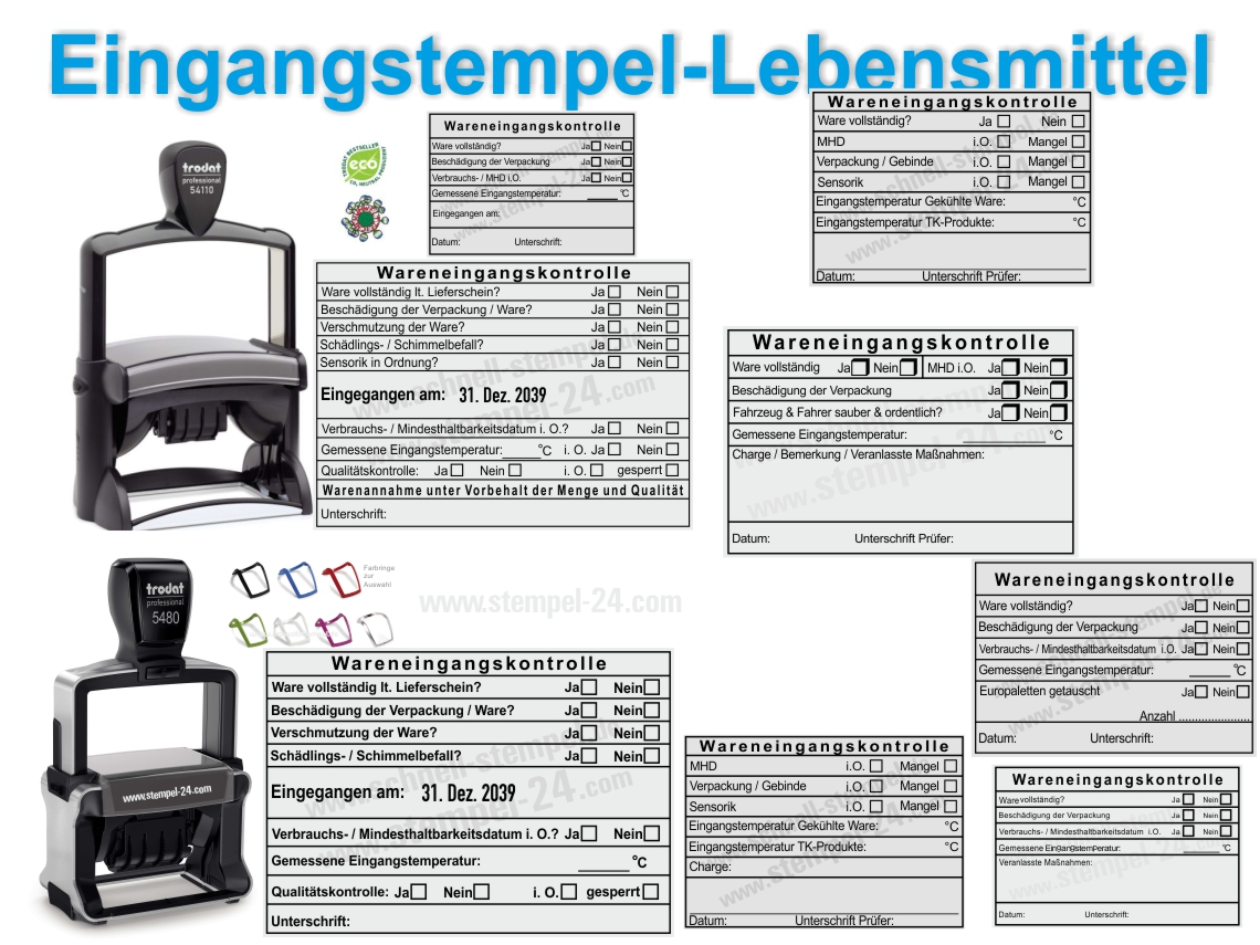 HACCP-Stempel Wareneingangsprüfung HACCP-Stempel Wareneingangsprüfung