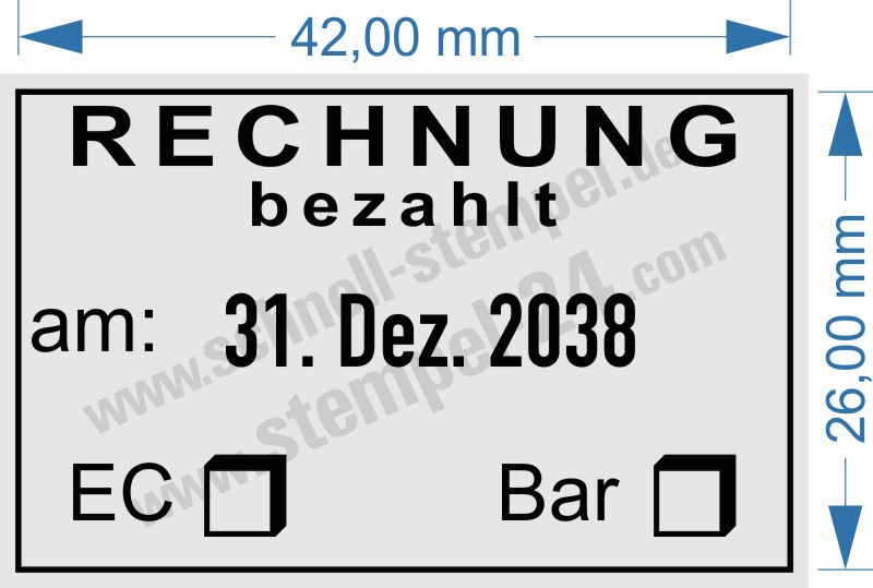 Buchhaltungsstempel Rechnung bezahlt mit EC-Karte Bar Buchhaltungsstempel Rechnung bezahlt mit EC-Karte Bar