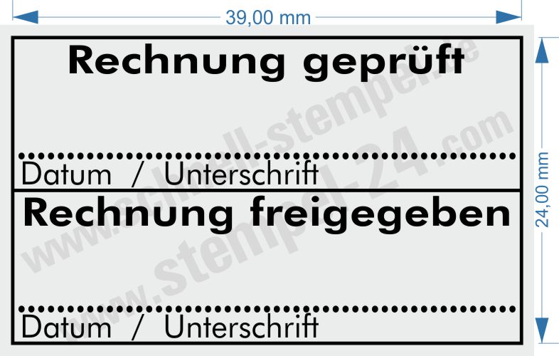 Buchungsstempel Rechnung sachlich richtig Gebucht von