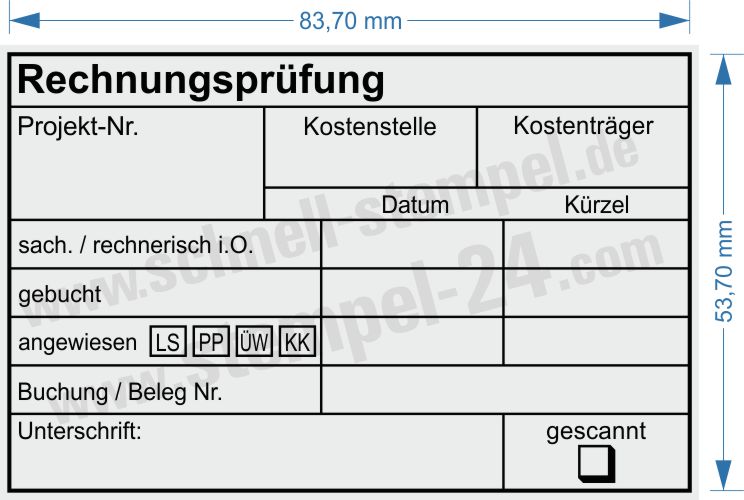 Kontierungsstempel – Projektnummer | Kostenstelle | Kostenträger | Individueller Textstempel Kontierungsstempel – Projektnummer | Kostenstelle | Kostenträger | Individueller Textstempel
