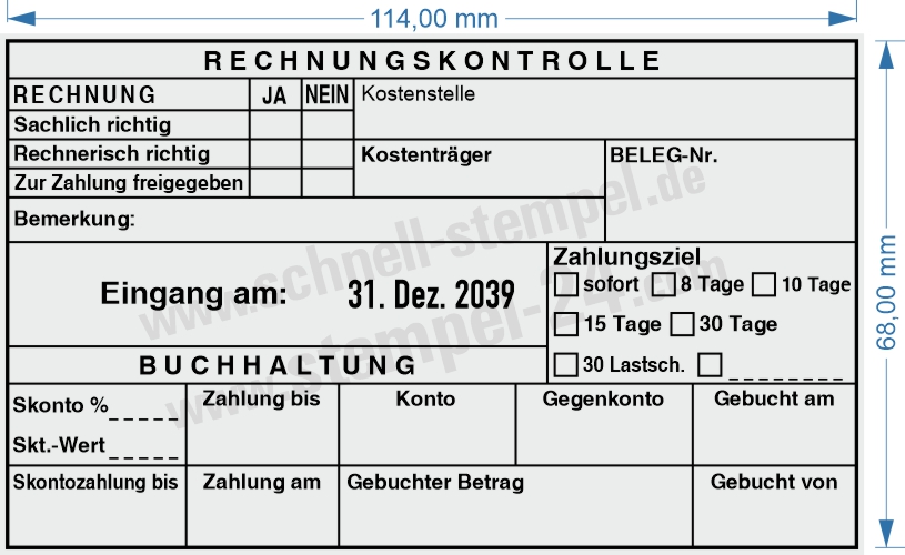 Buchungsstempel Rechnung sachlich richtig Gebucht von Buchungsstempel Rechnung sachlich richtig Gebucht von