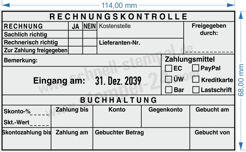 Buchungsstempel Rechnung sachlich richtig Gebucht von Buchungsstempel Rechnung sachlich richtig Gebucht von