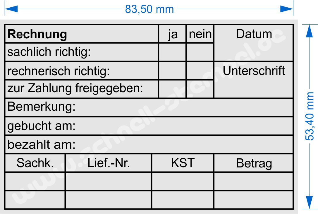 Buchungsstempel Rechnung sachlich richtig Gebucht von Buchungsstempel Rechnung sachlich richtig Gebucht von