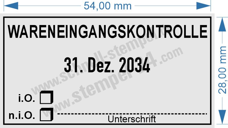 Stempel Wareneingangskontrolle io nio Unterschrift Stempel Wareneingangskontrolle io nio Unterschrift