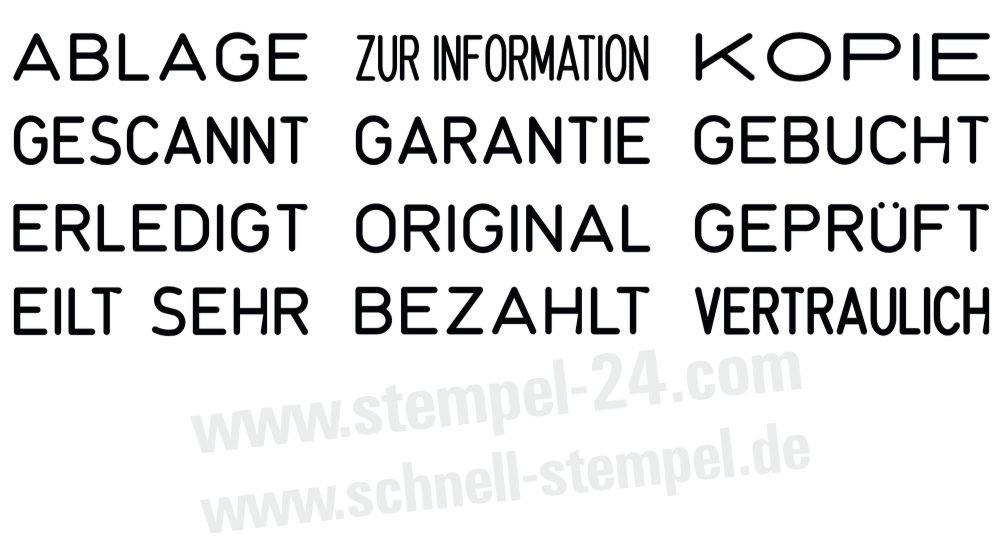 Stempelabdruck Wortbanddrehstempel B - Trodat Printy 4822-B