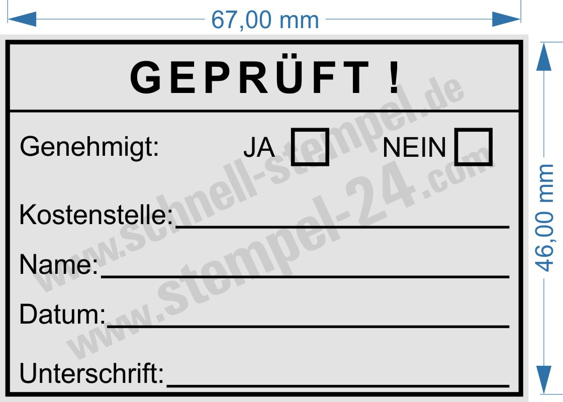 Stempel Muster Geprüft Genehmigt Ja Nein Kostenstelle Stempel Muster Geprüft Genehmigt Ja Nein Kostenstelle