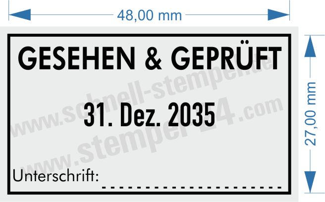Gesehen & Geprüft Stempel – Individueller Prüfstempel für Büro, Verwaltung und Qualitätskontrolle