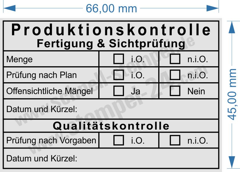 Industrieller Prüfstempel mit klar lesbarem Abdruck „Produktionskontrolle – Fertigungsprüfung – Sichtprüfung – Qualitätskontrolle“. Der Stempel liegt auf einem Prüfprotokoll bzw. Produktionsdokument und symbolisiert die Kennzeichnung geprüfter Bauteile, Wareneingänge und Fertigungsprozesse. Ideal für Qualitätssicherung, industrielle Fertigung und dokumentierte Prüfabläufe. Sichtbare Markierung für „geprüft“, „kontrolliert“ und „freigegeben“, wie sie in Produktion, Lager und QS‑Prozessen üblich ist Industrieller Prüfstempel mit klar lesbarem Abdruck „Produktionskontrolle – Fertigungsprüfung – Sichtprüfung – Qualitätskontrolle“. Der Stempel liegt auf einem Prüfprotokoll bzw. Produktionsdokument und symbolisiert die Kennzeichnung geprüfter Bauteile, Wareneingänge und Fertigungsprozesse. Ideal für Qualitätssicherung, industrielle Fertigung und dokumentierte Prüfabläufe. Sichtbare Markierung für „geprüft“, „kontrolliert“ und „freigegeben“, wie sie in Produktion, Lager und QS‑Prozessen üblich ist