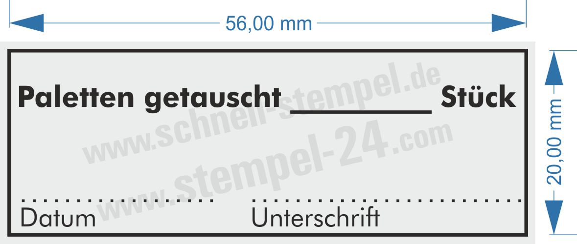 Stempel Paletten getauscht Stempel Paletten getauscht