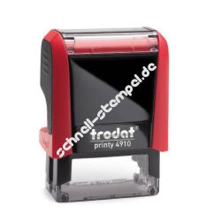 TRODAT PRINTY 4910 FEUERROT Stempel Trodat Printy 4910 Feuerrot Textstempel Abdruckgroesse max. 26 x 9 mm