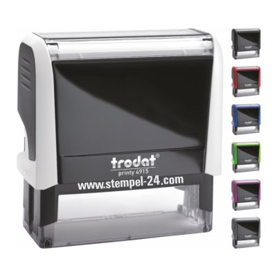 Trodat Printy 4915 Stempel Abdruckgröße max. 64 x 26 mm - 7 Zeilen Trodat Printy 4915 Stempel Abdruckgröße max. 70 x 25 mm - 7 Zeilen