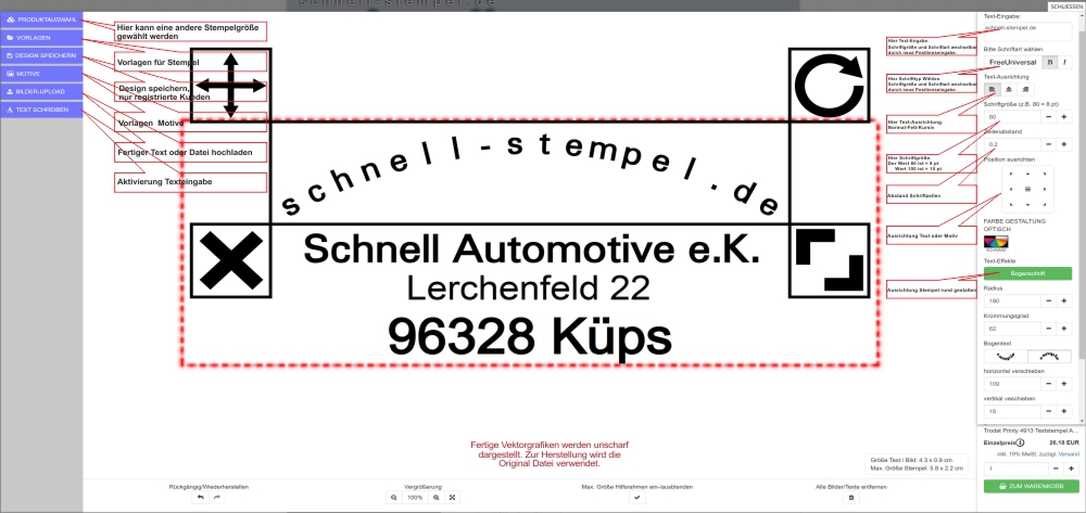Individuelle Stempel online gestalten – professioneller Stempel‑Designer für personalisierte Stempel bei schnell-automotive.de Individuelle Stempel online gestalten – professioneller Stempel‑Designer für personalisierte Stempel bei schnell-automotive.de