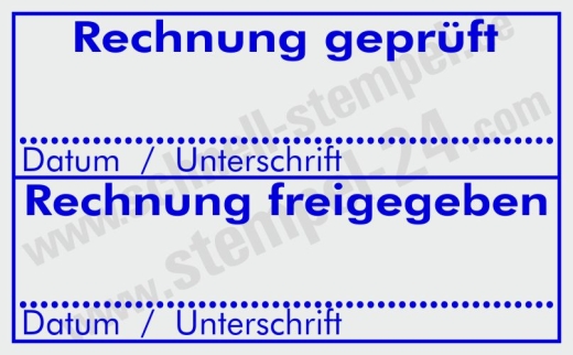 Kontierungsstempel Rechnungsprüfung Buchenholz |40×25 mm