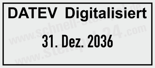 Stempel Datev Digitalisiert Schwarz