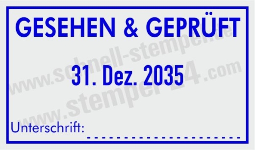 Gesehen & Geprüft Stempel – Individueller Prüfstempel für Büro, Verwaltung und Qualitätskontrolle | 5440