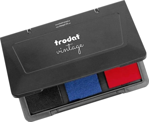 Trodat Vintage V1 Schwarz Blau Rot | 9051