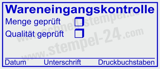 Wareneingangskontrolle Menge geprüft Qualität geprüft | COLOP Printer 50