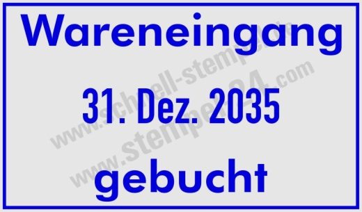Stempel Wareneingang Datum Gebucht | 5430