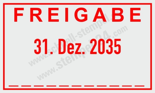 Professional 5430 Freigabe Datum Unterschrift Rot