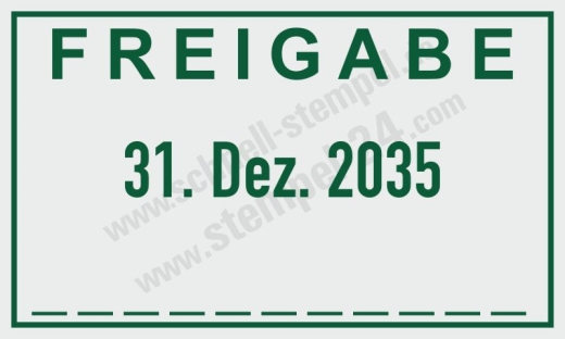 Professional 5430 Freigabe Datum Unterschrift Grün
