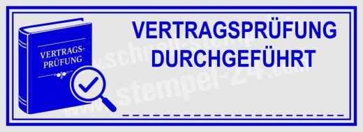 Stempel Vertragsprüfung Durchgeführt | 4915