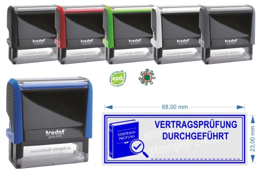 Stempel Vertragsprüfung Durchgeführt | Trodat Prinnty 4915 Blau