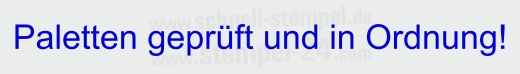 Stempel Paletten geprüft und in Ordnung | Trodat Printy 4916 Blau
