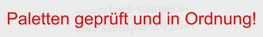 Stempel Paletten geprüft und in Ordnung | Trodat Printy 4916 Rot