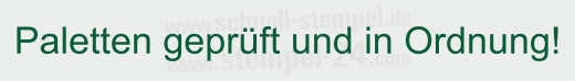 Stempel Paletten geprüft und in Ordnung | Trodat Printy 4916 Grün