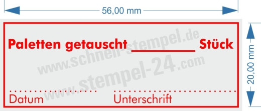 Stempel Paletten getauscht Rot