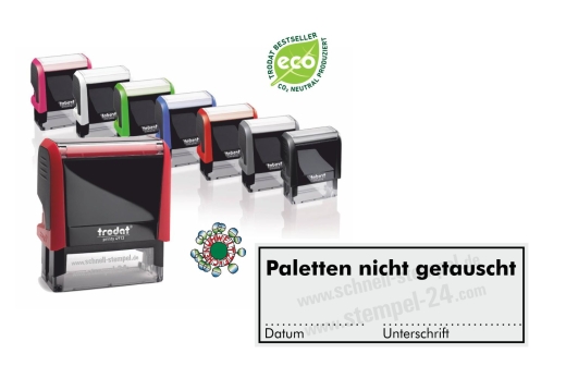 Stempel Paletten nicht getauscht Schwarz