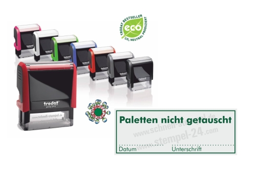 Stempel Paletten nicht getauscht Grün