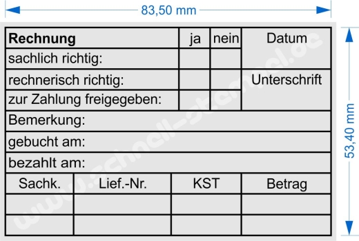 Buchungsstempel Rechnung zur Zahlung freigegeben | 5211