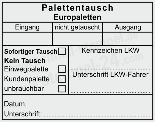 Logistikstempel Trodat Professional 5211 – Europalette & Palettentausch | Schwarz
