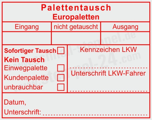 Logistikstempel Trodat Professional 5211 – Europalette & Palettentausch | Rot