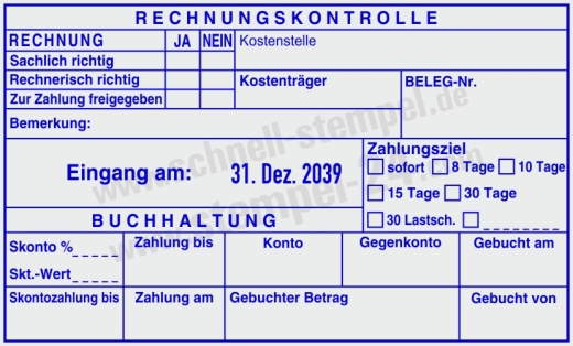 Kontierungsstempel Kostenträger Lastschrift | 54120