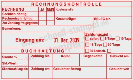Kontierungsstempel Kostenträger Lastschrift | 54120
