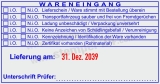 Wareneingangstempel Kennzeichnung für Zertifikate Blau/Rot