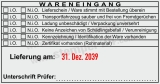 Wareneingangstempel Kennzeichnung für Zertifikate Schwarz/Rot