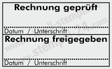 Kontierungsstempel Rechnungsprüfung Buchenholz |40×25 mm Schwarz