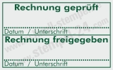 Kontierungsstempel Rechnungsprüfung Buchenholz |40×25 mm Grün
