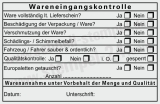 Kontrollstempel für die Logistik im Wareneingang mit Qualität und Paletten-Tausch Schwarz