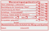 Kontrollstempel für die Logistik im Wareneingang mit Qualität und Paletten-Tausch Rot