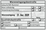 Stempel Wareneingangskontrolle Qualität Gebucht Wareneingangsnummer Identprüfung Schwarz