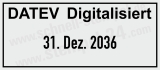 Stempel Datev Digitalisiert Schwarz
