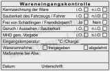 Kontrollstempel für die Logistik im Wareneingang mit Qualität und Paletten-Tausch Schwarz