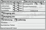 Stempel Wareneingang Warenausgang Frachtpapiere Abholung Lieferant Schwarz